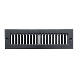 2"x10" Black Toe Kick Vent Cover, Cabinet Toe Space HVAC Register Grille
