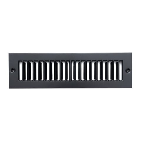 2"x10" Black Toe Kick Vent Cover, Cabinet Toe Space HVAC Register Grille