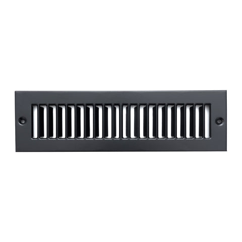 2"x10" Black Toe Kick Vent Cover, Cabinet Toe Space HVAC Register Grille