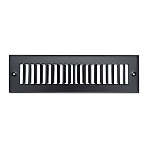 2"x10" Black Toe Kick Vent Cover, Cabinet Toe Space HVAC Register Grille