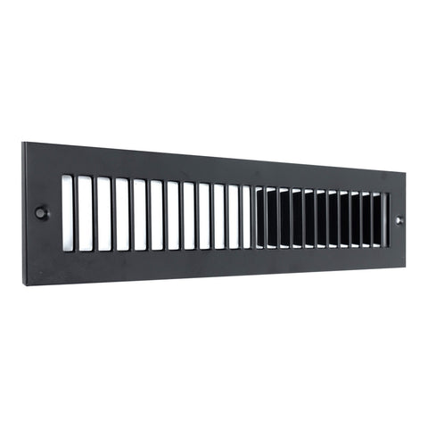 2"x12" Black Toe Kick Vent Cover, Cabinet Toe Space HVAC Register Grille