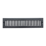 2"x12" Black Toe Kick Vent Cover, Cabinet Toe Space HVAC Register Grille