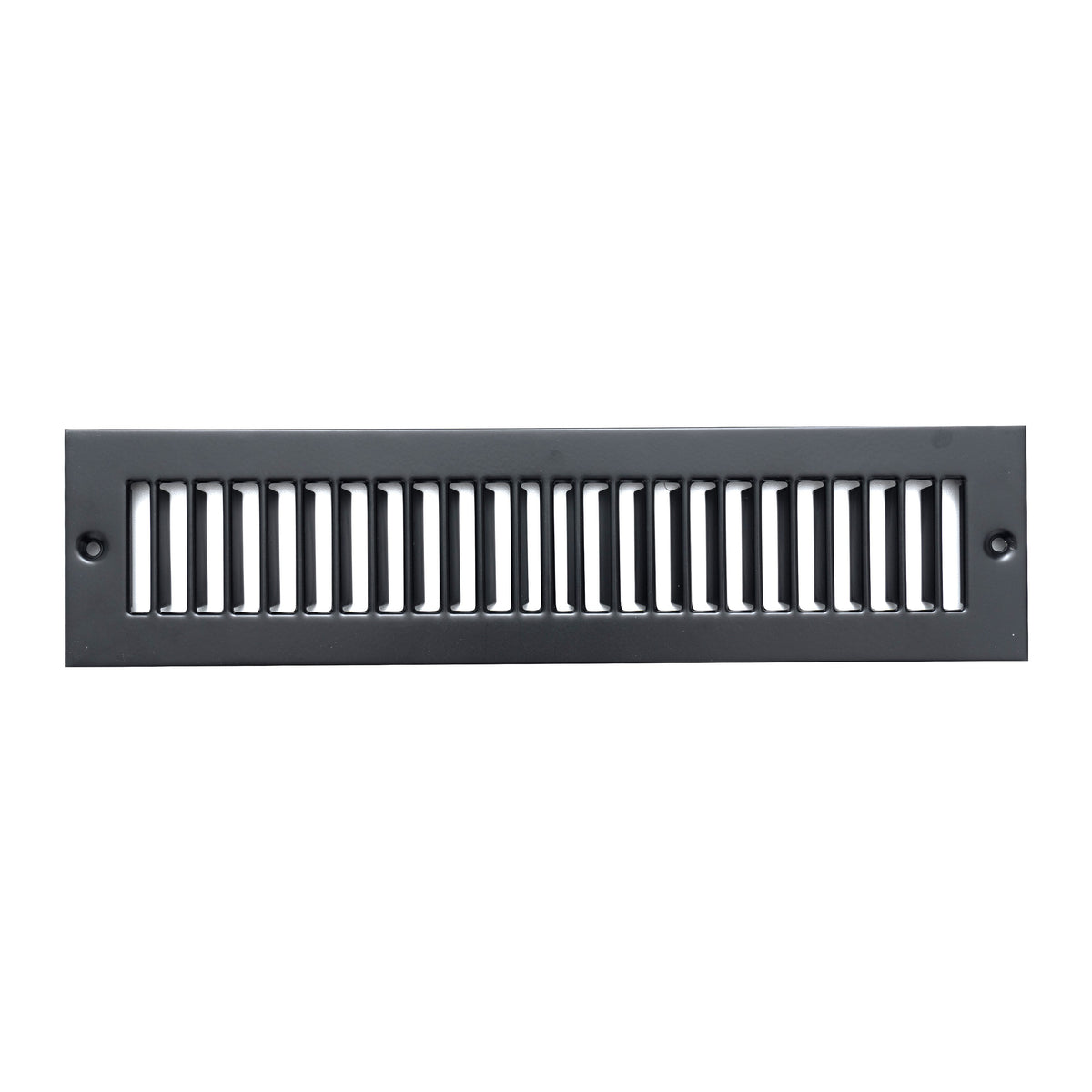 2"x12" Black Toe Kick Vent Cover, Cabinet Toe Space HVAC Register Grille