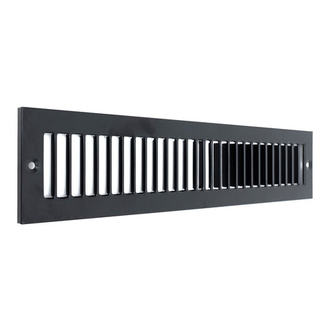 2"x14" Black Toe Kick Vent Cover, Cabinet Toe Space HVAC Register Grille