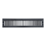 2"x14" Black Toe Kick Vent Cover, Cabinet Toe Space HVAC Register Grille
