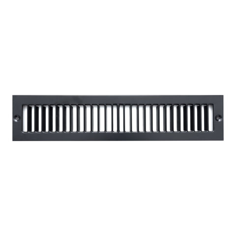 2"x14" Black Toe Kick Vent Cover, Cabinet Toe Space HVAC Register Grille