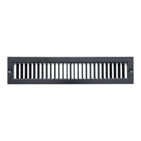 2"x14" Black Toe Kick Vent Cover, Cabinet Toe Space HVAC Register Grille