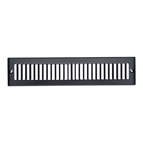 2"x14" Black Toe Kick Vent Cover, Cabinet Toe Space HVAC Register Grille