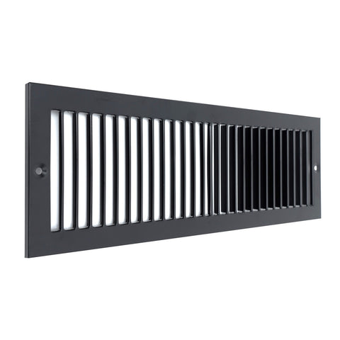 4"x14" Black Toe Kick Vent Cover, Cabinet Toe Space HVAC Register Grille