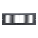 4"x14" Black Toe Kick Vent Cover, Cabinet Toe Space HVAC Register Grille