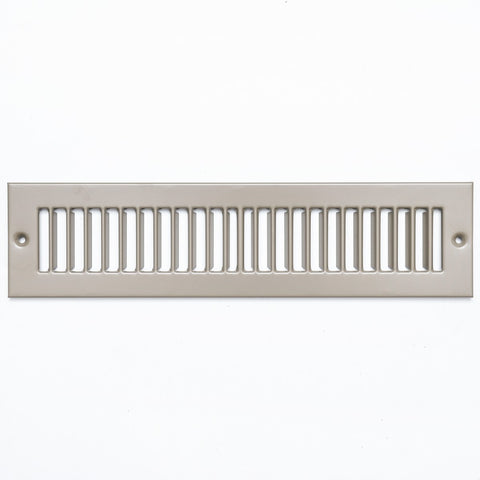 12"x2" Brown Toe Kick Vent Cover, Cabinet Toe Space HVAC Register Grille