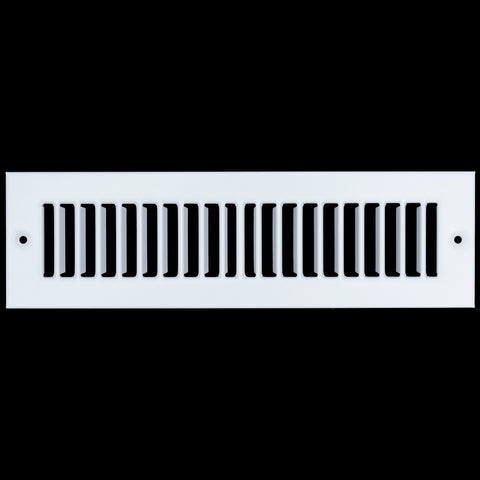 10"x2" White Toe Kick Vent Cover, Cabinet Toe Space HVAC Register Grille