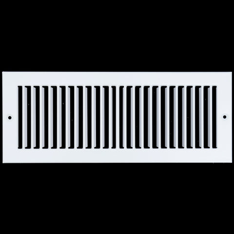 12"x4" White Toe Kick Vent Cover, Cabinet Toe Space HVAC Register Grille
