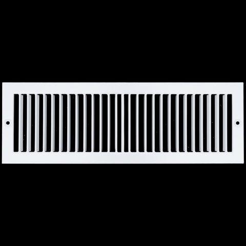 14"x4" White Toe Kick Vent Cover, Cabinet Toe Space HVAC Register Grille