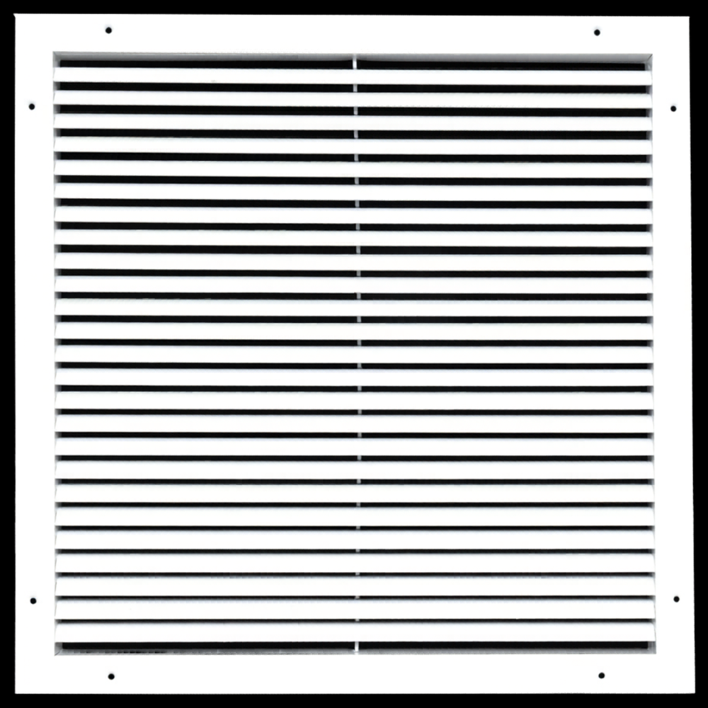 20"x20" White Aluminum Rust-Free Return Air Grille, High-Airflow HVAC Cold Air Intake for Wall & Ceiling