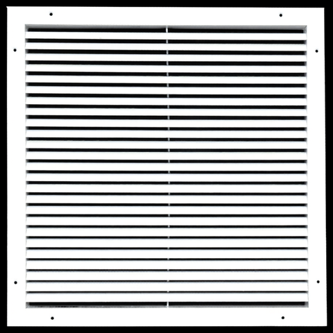 20"x20" White Aluminum Rust-Free Return Air Grille, High-Airflow HVAC Cold Air Intake for Wall & Ceiling