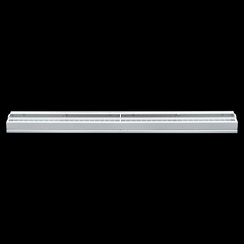 48" White Steel Baseboard Return Air Grille, Removable Faceplate