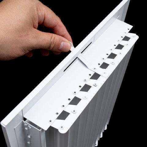 14"x8" White Steel Adjustable Supply Register, Air Vent Cover with Damper for Sidewall Or Ceiling