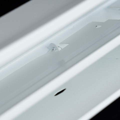 48" White Steel Baseboard Return Air Grille, Removable Faceplate