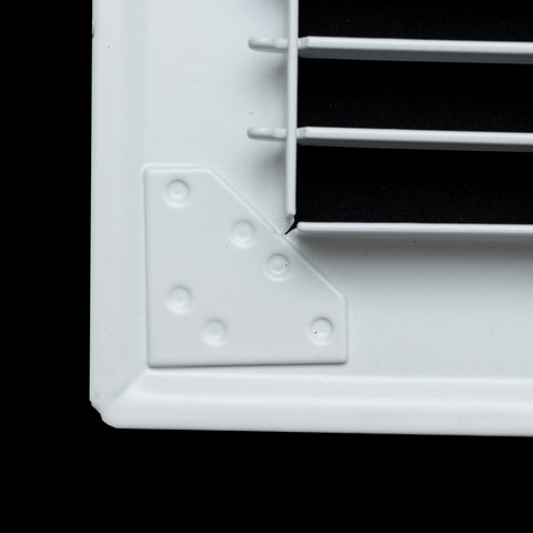 10"x12" White Steel Return Air Floor Grille, Walkable Heavy-Duty Fixed-Blade Vent Cover