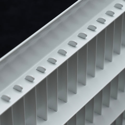 6"x24" White Steel Return Air Floor Grille, Walkable Heavy-Duty Fixed-Blade Vent Cover