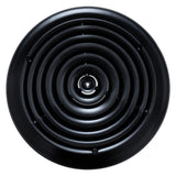 12" Black Steel Round Ceiling Diffuser, Supply Vent Cover for Round Neck Air Ducts