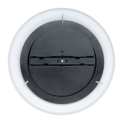 8" White Steel Round Ceiling Diffuser with Butterfly Damper & Handle, Supply Vent Cover for Round Neck Air Ducts