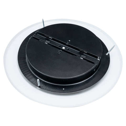 8" White Steel Round Ceiling Diffuser with Butterfly Damper & Handle, Supply Vent Cover for Round Neck Air Ducts
