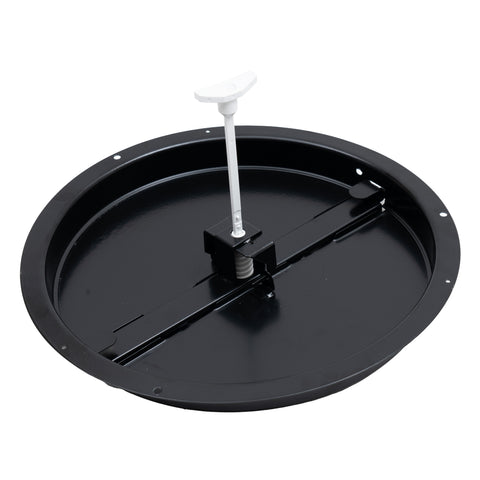 6" Black Steel Butterfly Damper for Round Ceiling Diffuser, Plastic Key Handle