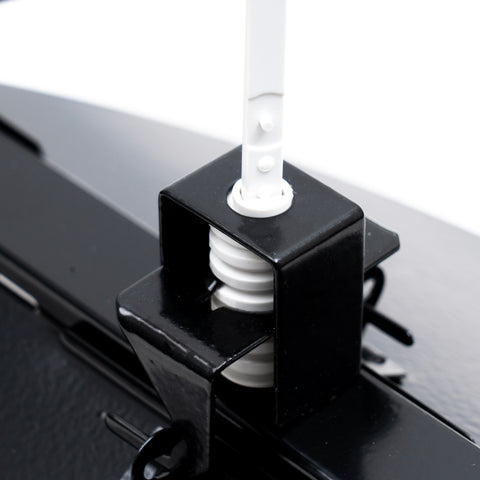 8" Black Steel Butterfly Damper for Round Ceiling Diffuser, Plastic Key Handle