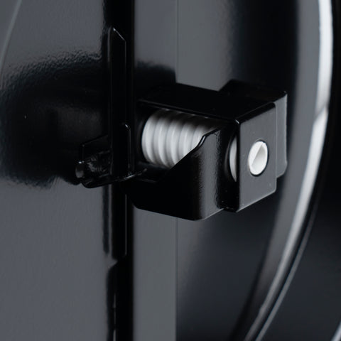 8" Black Steel Butterfly Damper for Round Ceiling Diffuser, Plastic Key Handle