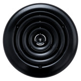 8" Black Steel Round Ceiling Diffuser, Supply Vent Cover for Round Neck Air Ducts