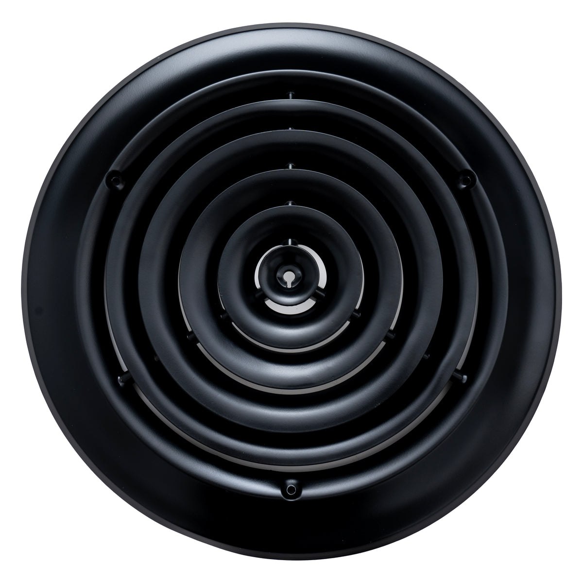 10" Black Steel Round Ceiling Diffuser, Supply Vent Cover for Round Neck Air Ducts