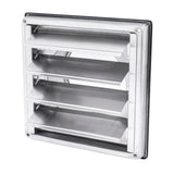 5" Stainless Steel Square Dryer Vent Cover with Moving Lamella, Weatherproof Exterior Wall Exhaust Vent