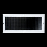 20"x8" White Aluminum Eggcrate Return Air Grille, Low-Noise High-Airflow Rust-Proof Vent Cover