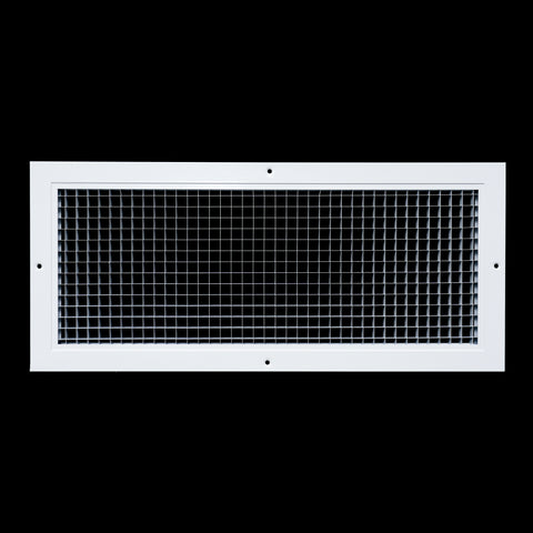 20"x8" White Aluminum Eggcrate Return Air Grille, Low-Noise High-Airflow Rust-Proof Vent Cover