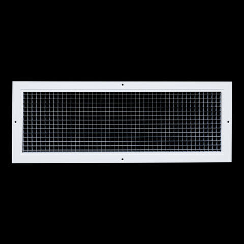 24"x8" White Aluminum Eggcrate Return Air Grille, Low-Noise High-Airflow Rust-Proof Vent Cover