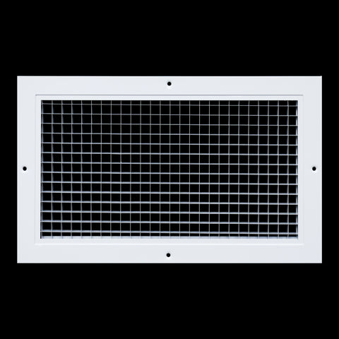 14"x8" White Aluminum Eggcrate Return Air Grille, Low-Noise High-Airflow Rust-Proof Vent Cover