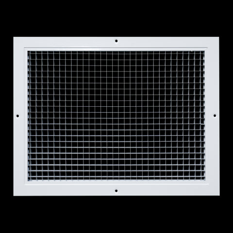 16"x12" White Aluminum Eggcrate Return Air Grille, Low-Noise High-Airflow Rust-Proof Vent Cover