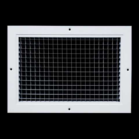 12"x8" White Aluminum Eggcrate Return Air Grille, Low-Noise High-Airflow Rust-Proof Vent Cover