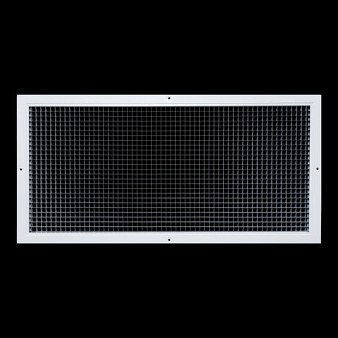 14"x30" White Aluminum Eggcrate Return Air Grille, Low-Noise High-Airflow Rust-Proof Vent Cover
