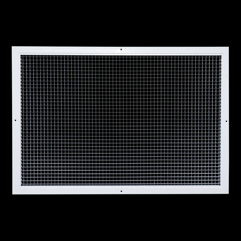 20"x30" White Aluminum Eggcrate Return Air Grille, Low-Noise High-Airflow Rust-Proof Vent Cover