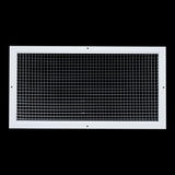 24"x12" White Aluminum Eggcrate Return Air Grille, Low-Noise High-Airflow Rust-Proof Vent Cover