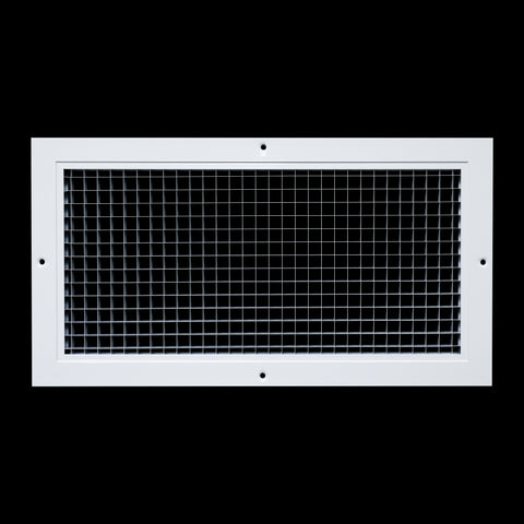 8"x16" White Aluminum Eggcrate Return Air Grille, Low-Noise High-Airflow Rust-Proof Vent Cover