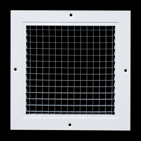 8"x8" White Aluminum Eggcrate Return Air Grille, Low-Noise High-Airflow Rust-Proof Vent Cover