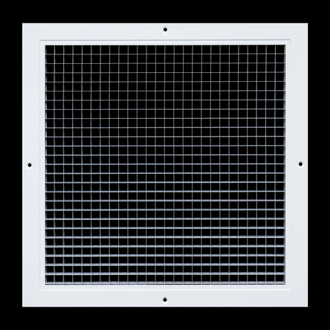 14"x14" White Aluminum Eggcrate Return Air Grille, Low-Noise High-Airflow Rust-Proof Vent Cover