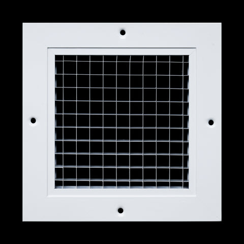 6"x6" White Aluminum Eggcrate Return Air Grille, Low-Noise High-Airflow Rust-Proof Vent Cover
