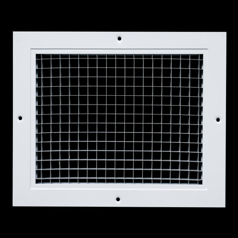 8"x10" White Aluminum Eggcrate Return Air Grille, Low-Noise High-Airflow Rust-Proof Vent Cover