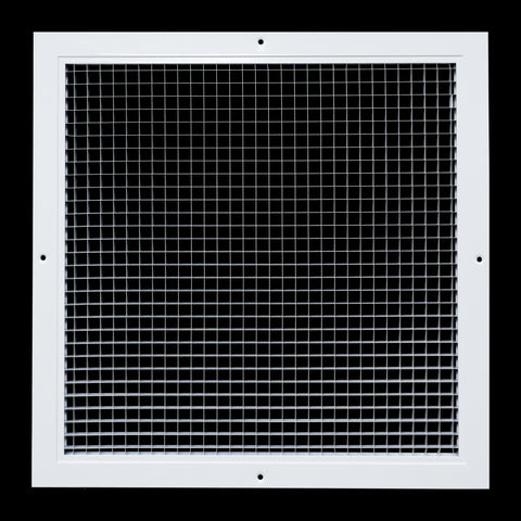 16"x16" White Aluminum Eggcrate Return Air Grille, Low-Noise High-Airflow Rust-Proof Vent Cover