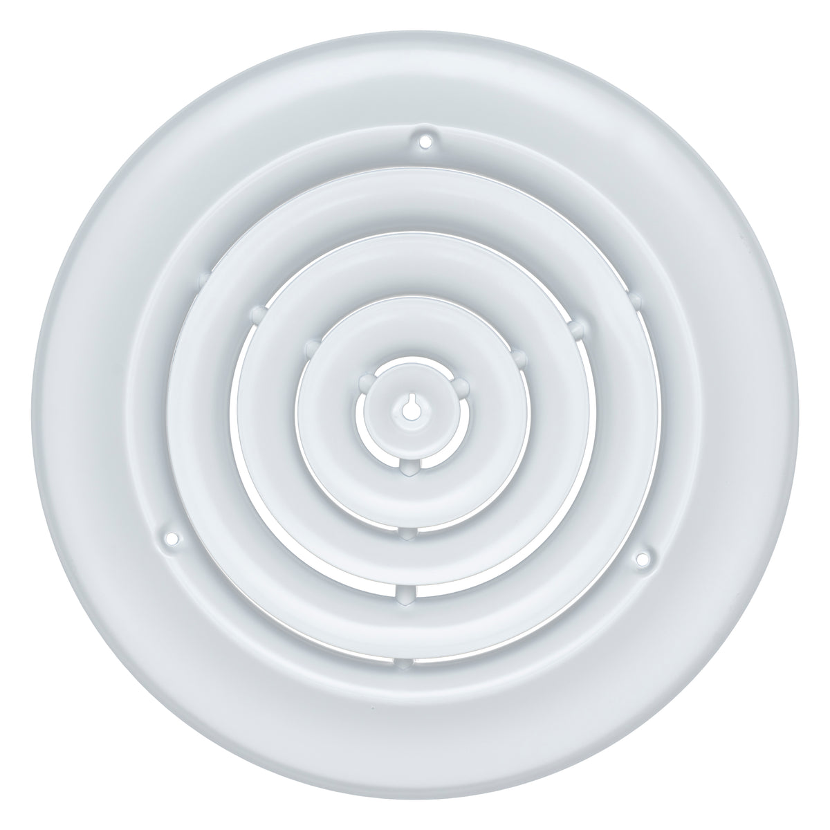 8" White Steel Round Ceiling Diffuser, Supply Vent Cover for Round Neck Air Ducts
